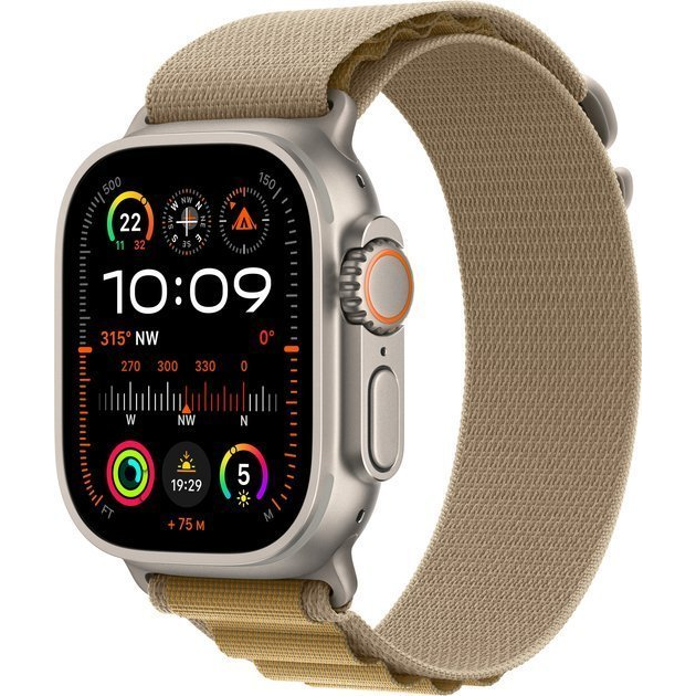 Smartwatch Apple Watch Ultra 2 GPS + Cellular 49mm Titanium Case Alpine Loop Medium Beżowy (MX4F3WB/A) (MX4F3WB/A)-0